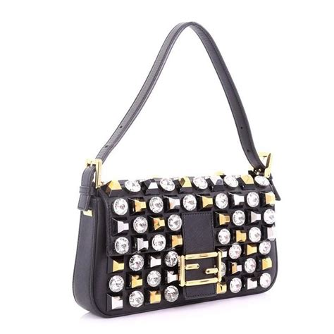 fendi studded logo bag|fendi signature bag.